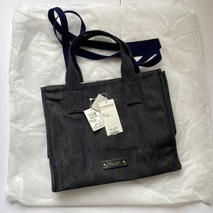 Burberry Blue Label convertible demin tote bag